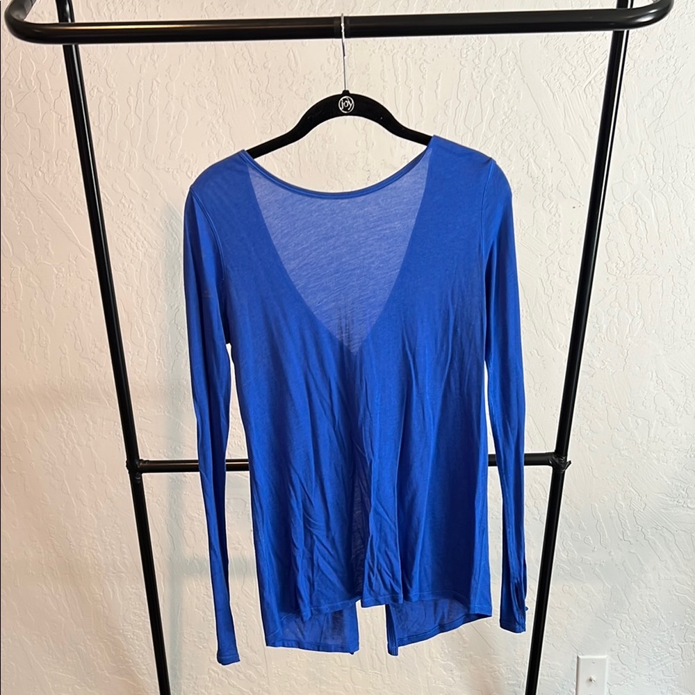 Lululemon Athletica Royal Blue V-Neck Blouse